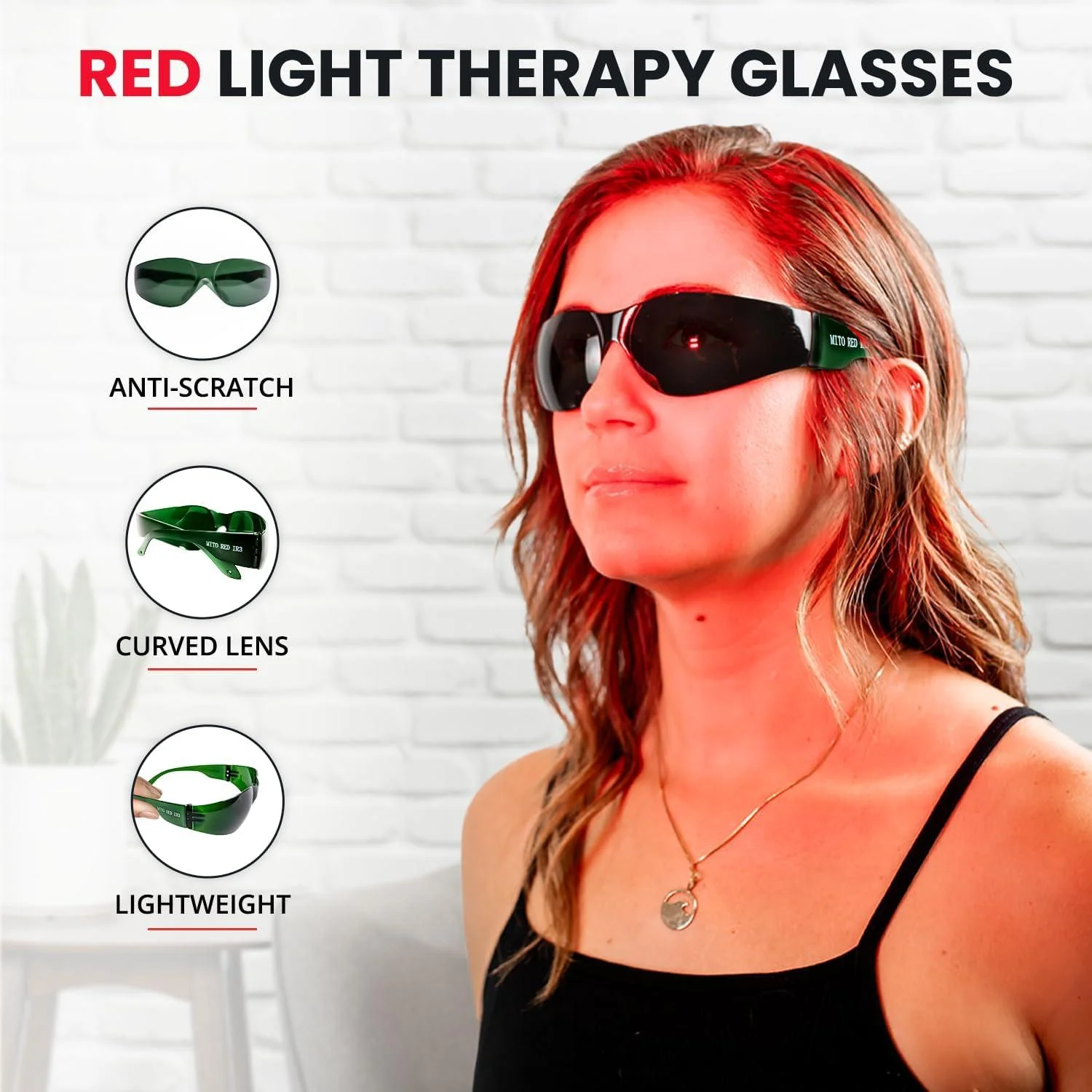 Mito Red Light | Red Light Therapy Glasses IR5 (Extra Dark) - Image 4
